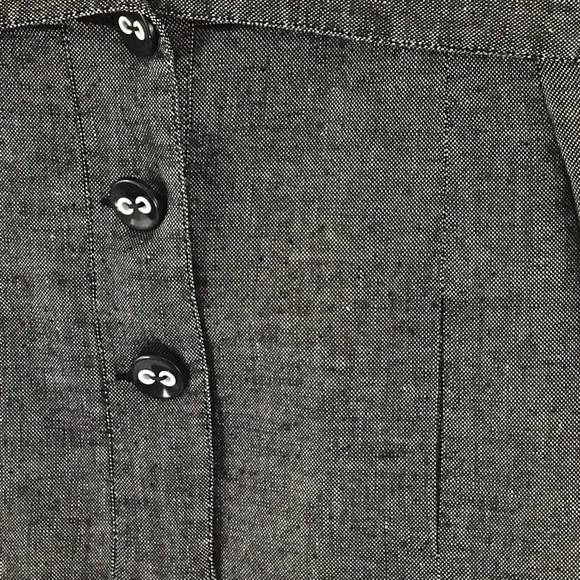 bebe BLACK AND WHITE RETRO STYLE CROPPED BLAZER - Picture 3 of 4